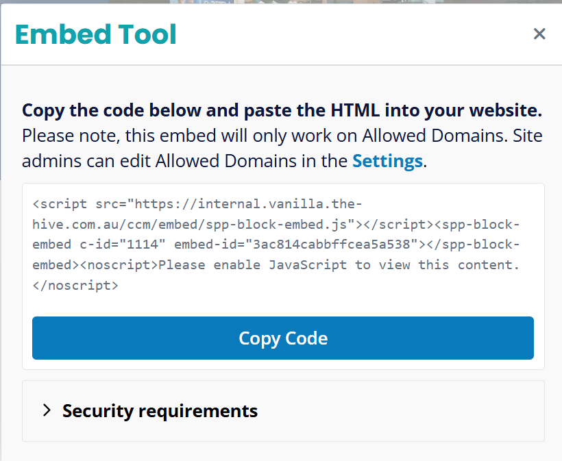 example of copy embed code 
