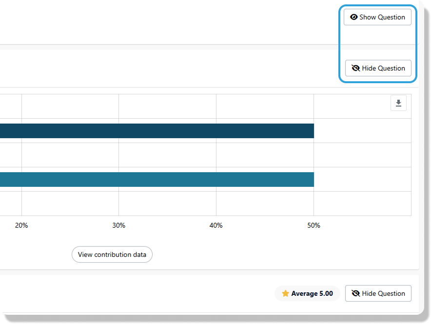 example show/hide questions in summary report 